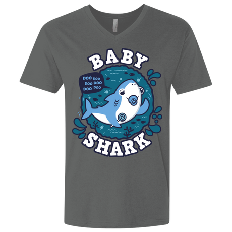 T-Shirts Heavy Metal / X-Small Shark Family trazo - Baby Boy chupete Men's Premium V-Neck