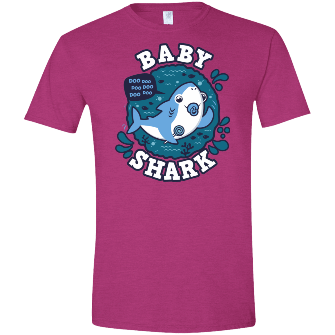 T-Shirts Antique Heliconia / S Shark Family trazo - Baby Boy chupete Men's Semi-Fitted Softstyle