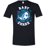 T-Shirts Black / X-Small Shark Family trazo - Baby Boy chupete Men's Semi-Fitted Softstyle