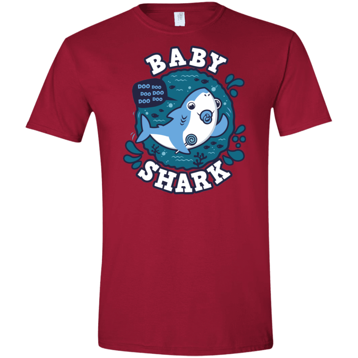 T-Shirts Cardinal Red / S Shark Family trazo - Baby Boy chupete Men's Semi-Fitted Softstyle