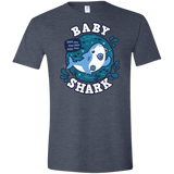 T-Shirts Heather Navy / S Shark Family trazo - Baby Boy chupete Men's Semi-Fitted Softstyle