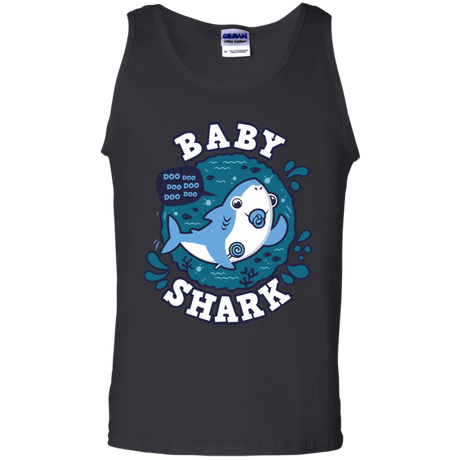 T-Shirts Black / S Shark Family trazo - Baby Boy chupete Men's Tank Top