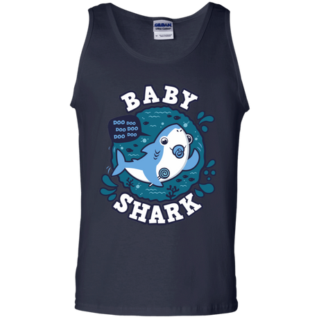 T-Shirts Navy / S Shark Family trazo - Baby Boy chupete Men's Tank Top