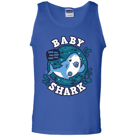 T-Shirts Royal / S Shark Family trazo - Baby Boy chupete Men's Tank Top