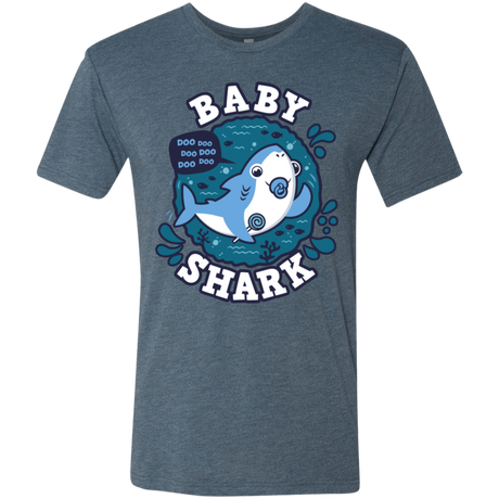 T-Shirts Indigo / S Shark Family trazo - Baby Boy chupete Men's Triblend T-Shirt