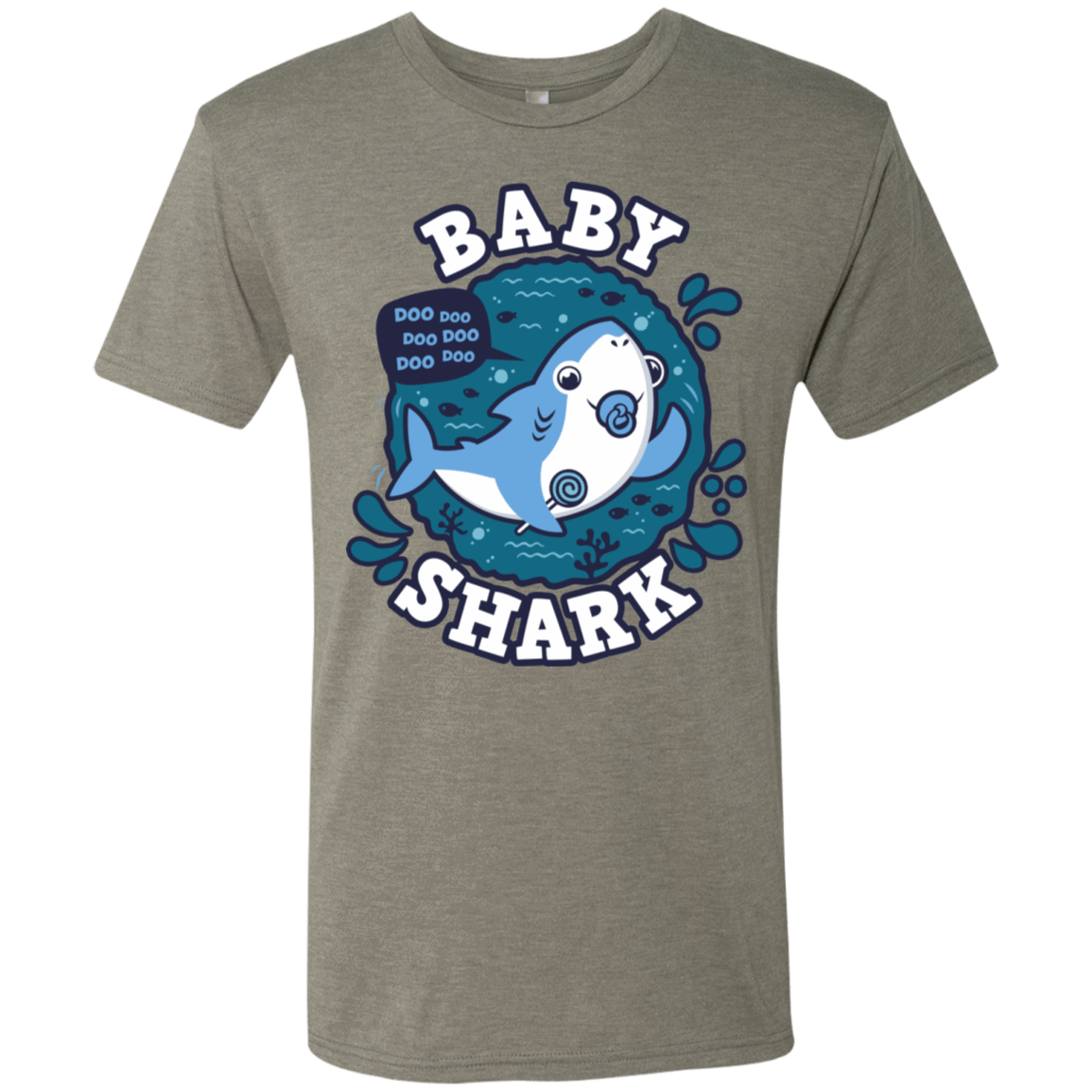 T-Shirts Venetian Grey / S Shark Family trazo - Baby Boy chupete Men's Triblend T-Shirt