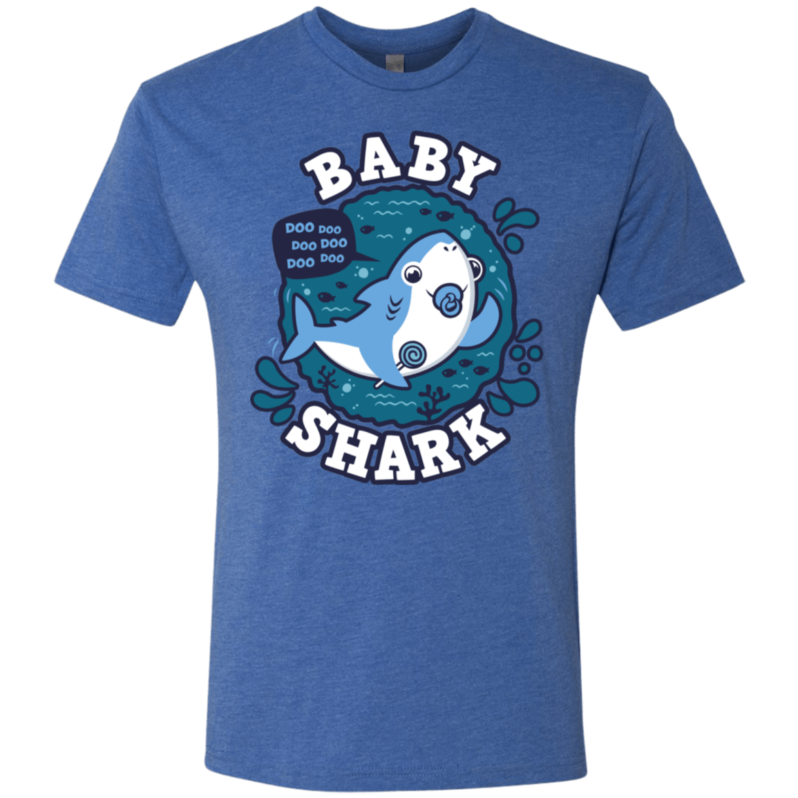 T-Shirts Vintage Royal / S Shark Family trazo - Baby Boy chupete Men's Triblend T-Shirt