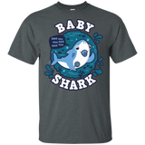 T-Shirts Dark Heather / S Shark Family trazo - Baby Boy chupete T-Shirt