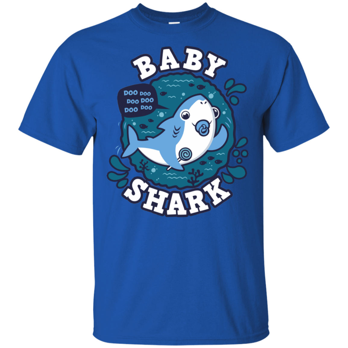 T-Shirts Royal / S Shark Family trazo - Baby Boy chupete T-Shirt