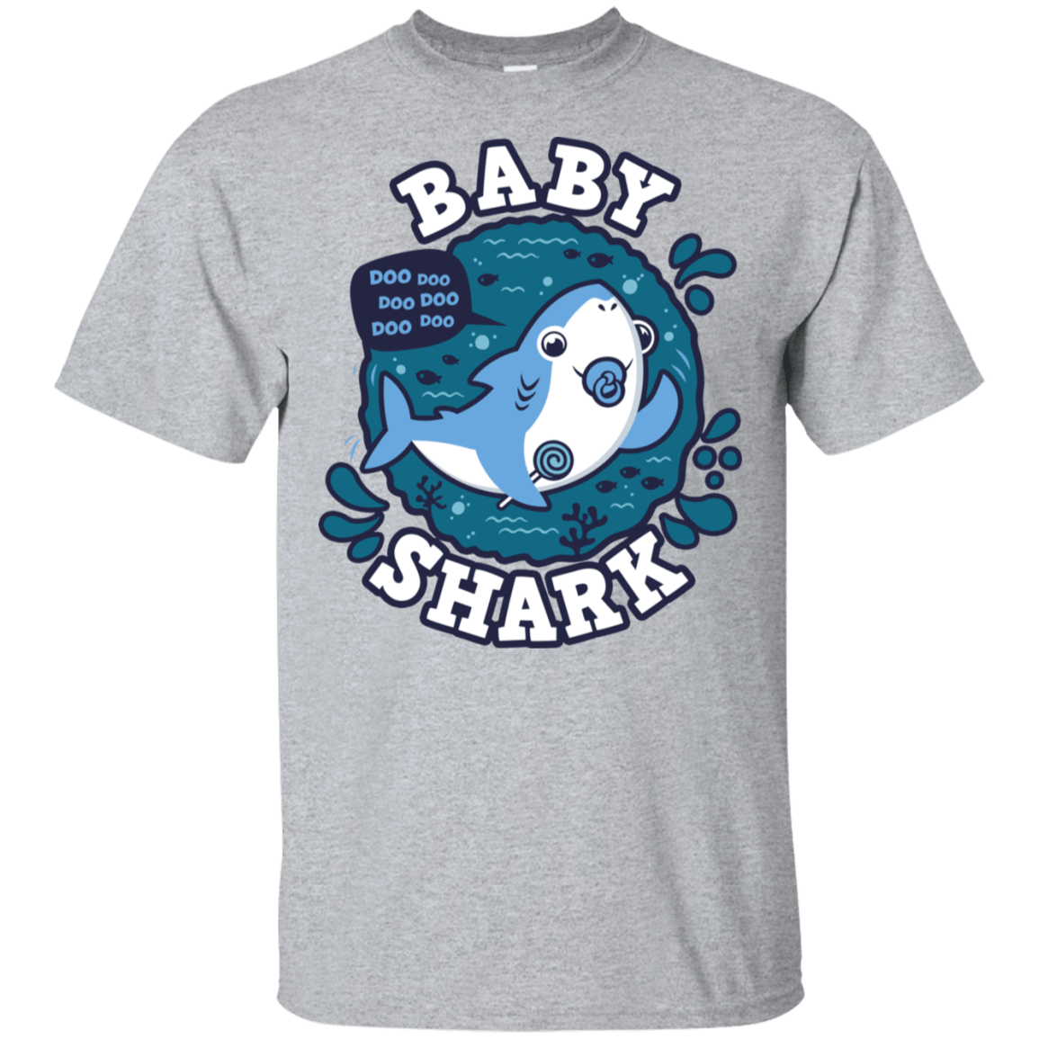 T-Shirts Sport Grey / S Shark Family trazo - Baby Boy chupete T-Shirt