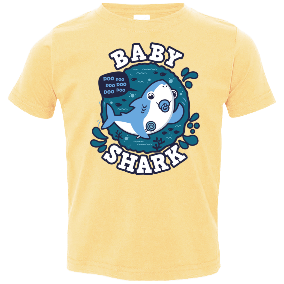T-Shirts Butter / 2T Shark Family trazo - Baby Boy chupete Toddler Premium T-Shirt