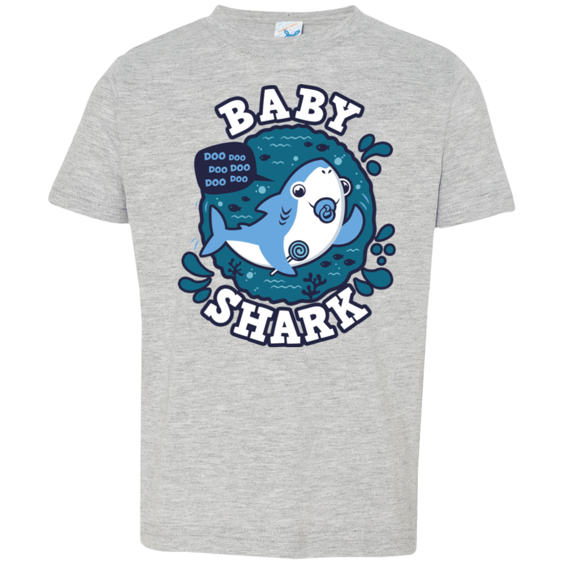 T-Shirts Heather Grey / 2T Shark Family trazo - Baby Boy chupete Toddler Premium T-Shirt