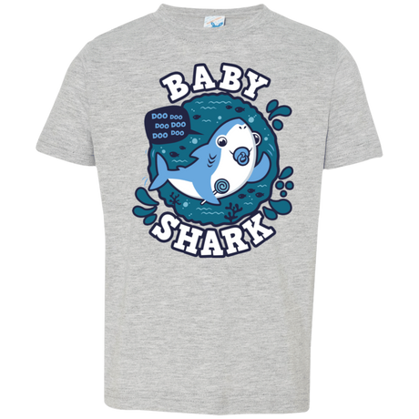 T-Shirts Heather Grey / 2T Shark Family trazo - Baby Boy chupete Toddler Premium T-Shirt