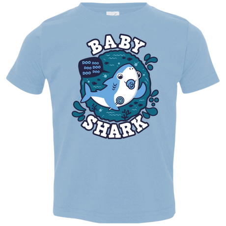 T-Shirts Light Blue / 2T Shark Family trazo - Baby Boy chupete Toddler Premium T-Shirt