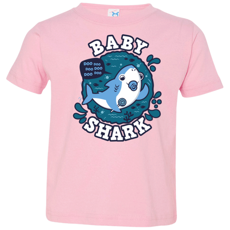 T-Shirts Pink / 2T Shark Family trazo - Baby Boy chupete Toddler Premium T-Shirt