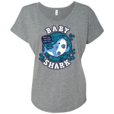 T-Shirts Premium Heather / X-Small Shark Family trazo - Baby Boy chupete Triblend Dolman Sleeve