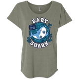 T-Shirts Venetian Grey / X-Small Shark Family trazo - Baby Boy chupete Triblend Dolman Sleeve