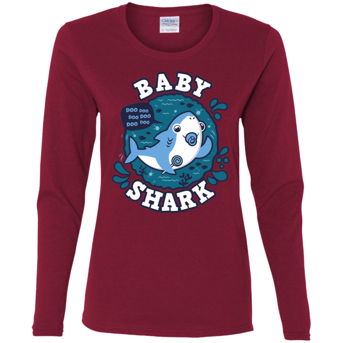 T-Shirts Cardinal / S Shark Family trazo - Baby Boy chupete Women's Long Sleeve T-Shirt