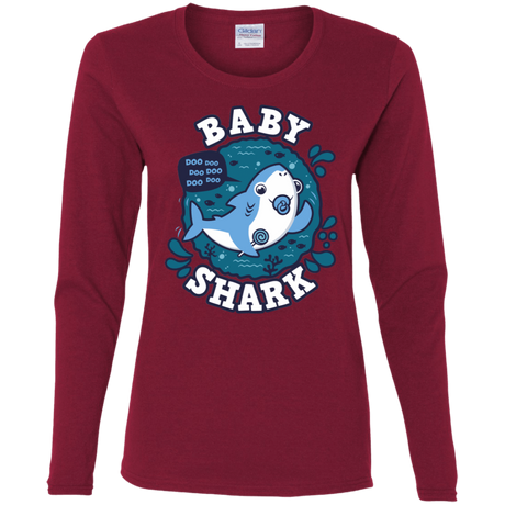 T-Shirts Cardinal / S Shark Family trazo - Baby Boy chupete Women's Long Sleeve T-Shirt