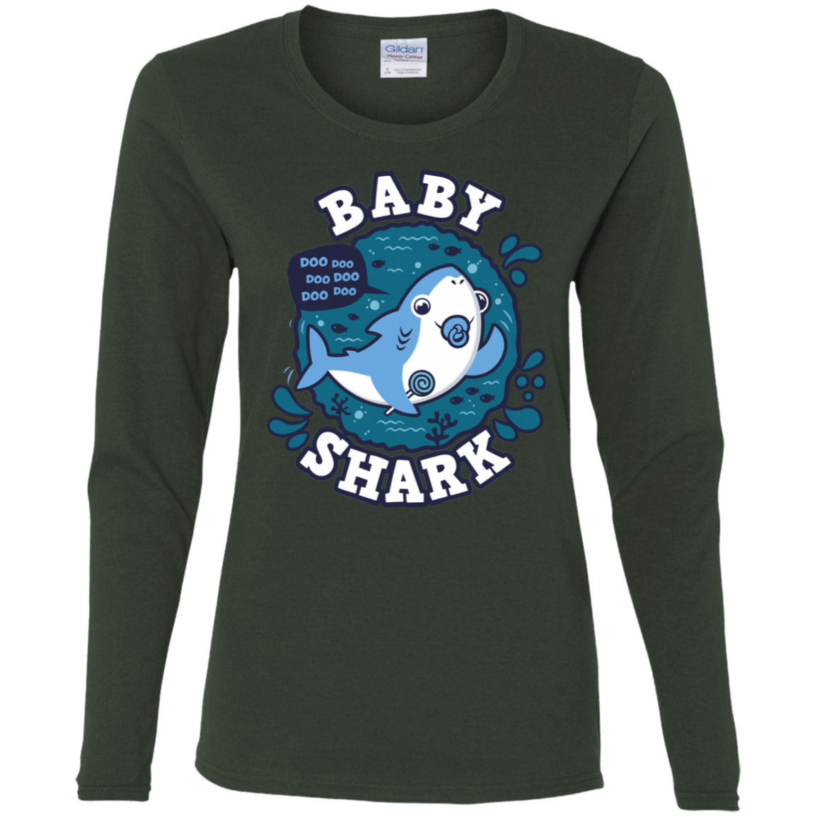 T-Shirts Forest / S Shark Family trazo - Baby Boy chupete Women's Long Sleeve T-Shirt