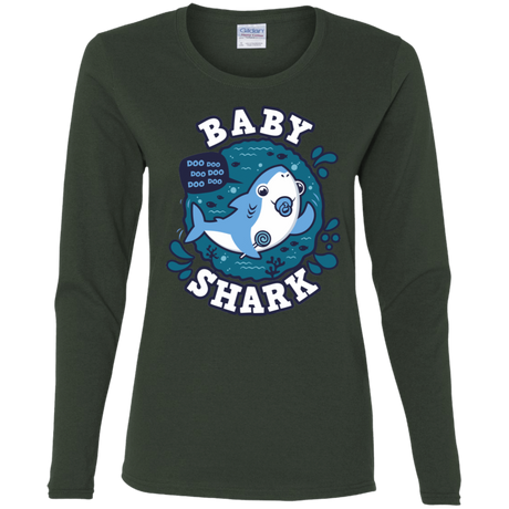 T-Shirts Forest / S Shark Family trazo - Baby Boy chupete Women's Long Sleeve T-Shirt