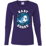 T-Shirts Purple / S Shark Family trazo - Baby Boy chupete Women's Long Sleeve T-Shirt