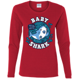 T-Shirts Red / S Shark Family trazo - Baby Boy chupete Women's Long Sleeve T-Shirt