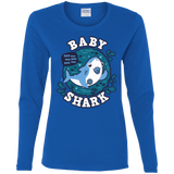 T-Shirts Royal / S Shark Family trazo - Baby Boy chupete Women's Long Sleeve T-Shirt