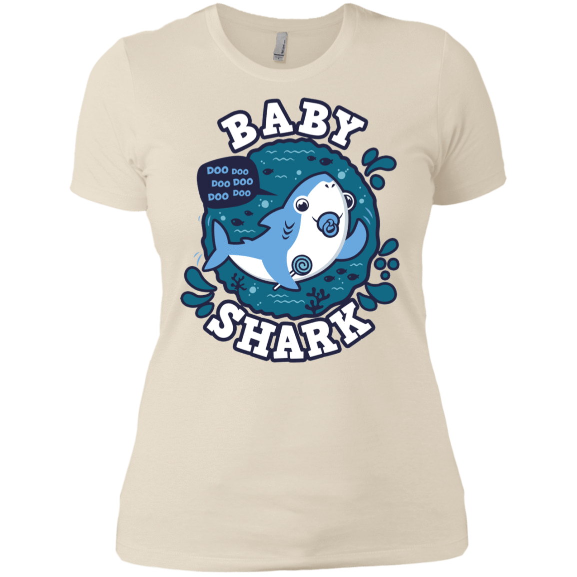 T-Shirts Ivory/ / X-Small Shark Family trazo - Baby Boy chupete Women's Premium T-Shirt
