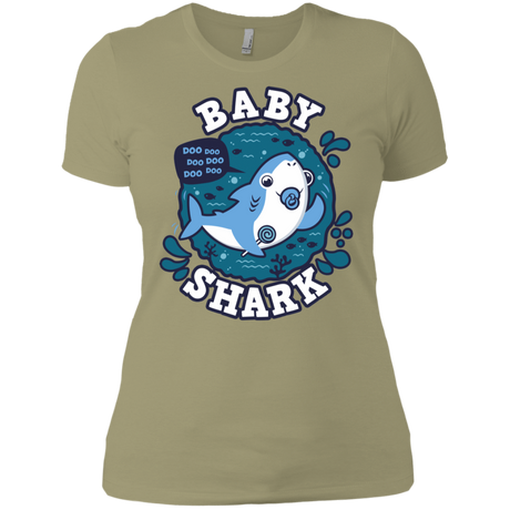 T-Shirts Light Olive / X-Small Shark Family trazo - Baby Boy chupete Women's Premium T-Shirt
