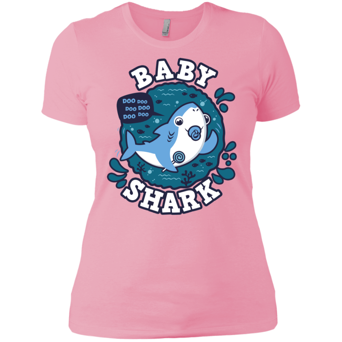 T-Shirts Light Pink / X-Small Shark Family trazo - Baby Boy chupete Women's Premium T-Shirt