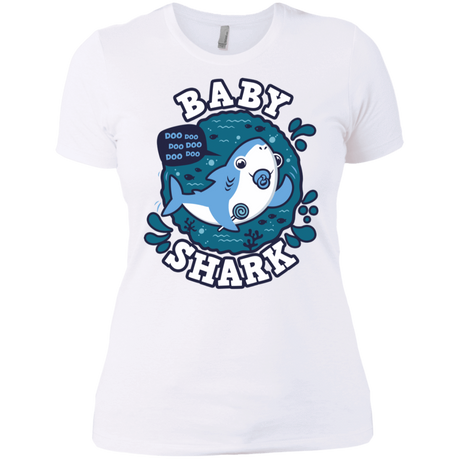 T-Shirts White / X-Small Shark Family trazo - Baby Boy chupete Women's Premium T-Shirt