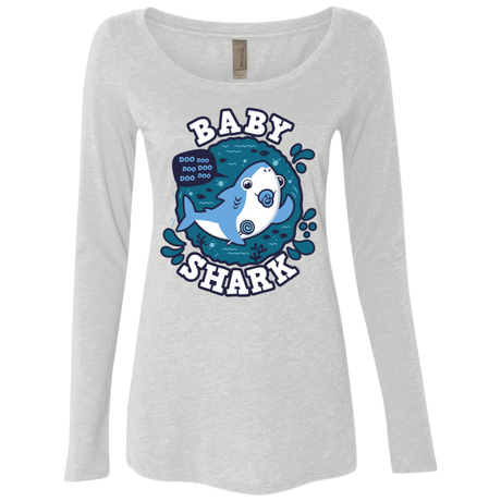 T-Shirts Heather White / S Shark Family trazo - Baby Boy chupete Women's Triblend Long Sleeve Shirt