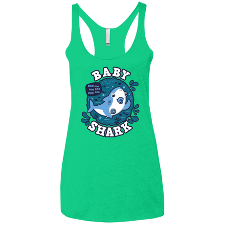 T-Shirts Envy / X-Small Shark Family trazo - Baby Boy chupete Women's Triblend Racerback Tank