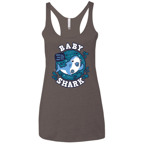 T-Shirts Macchiato / X-Small Shark Family trazo - Baby Boy chupete Women's Triblend Racerback Tank