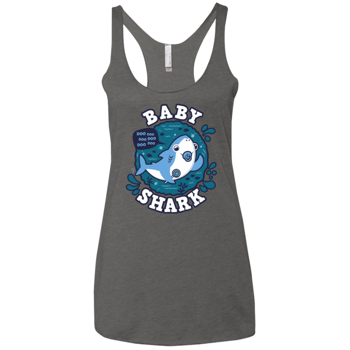 T-Shirts Premium Heather / X-Small Shark Family trazo - Baby Boy chupete Women's Triblend Racerback Tank
