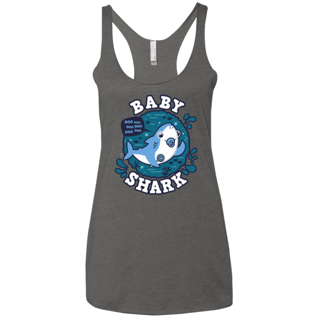 T-Shirts Premium Heather / X-Small Shark Family trazo - Baby Boy chupete Women's Triblend Racerback Tank