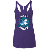 T-Shirts Purple Rush / X-Small Shark Family trazo - Baby Boy chupete Women's Triblend Racerback Tank