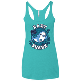 T-Shirts Tahiti Blue / X-Small Shark Family trazo - Baby Boy chupete Women's Triblend Racerback Tank