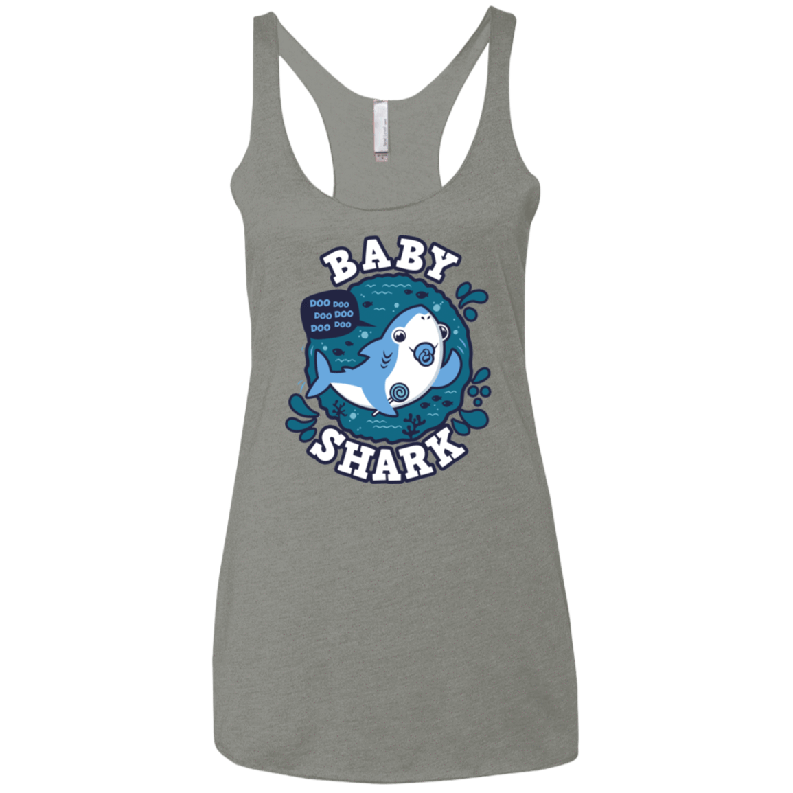 T-Shirts Venetian Grey / X-Small Shark Family trazo - Baby Boy chupete Women's Triblend Racerback Tank