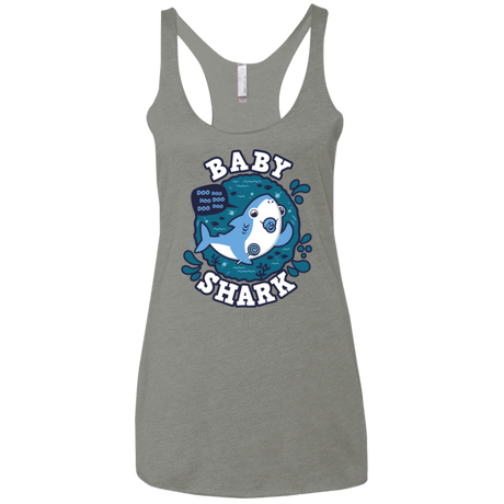 T-Shirts Venetian Grey / X-Small Shark Family trazo - Baby Boy chupete Women's Triblend Racerback Tank
