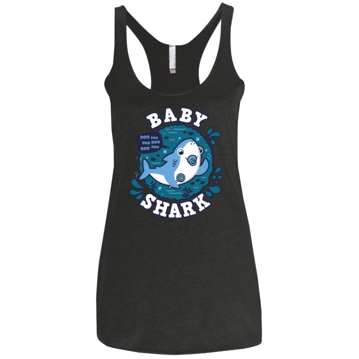 T-Shirts Vintage Black / X-Small Shark Family trazo - Baby Boy chupete Women's Triblend Racerback Tank