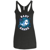 T-Shirts Vintage Black / X-Small Shark Family trazo - Baby Boy chupete Women's Triblend Racerback Tank