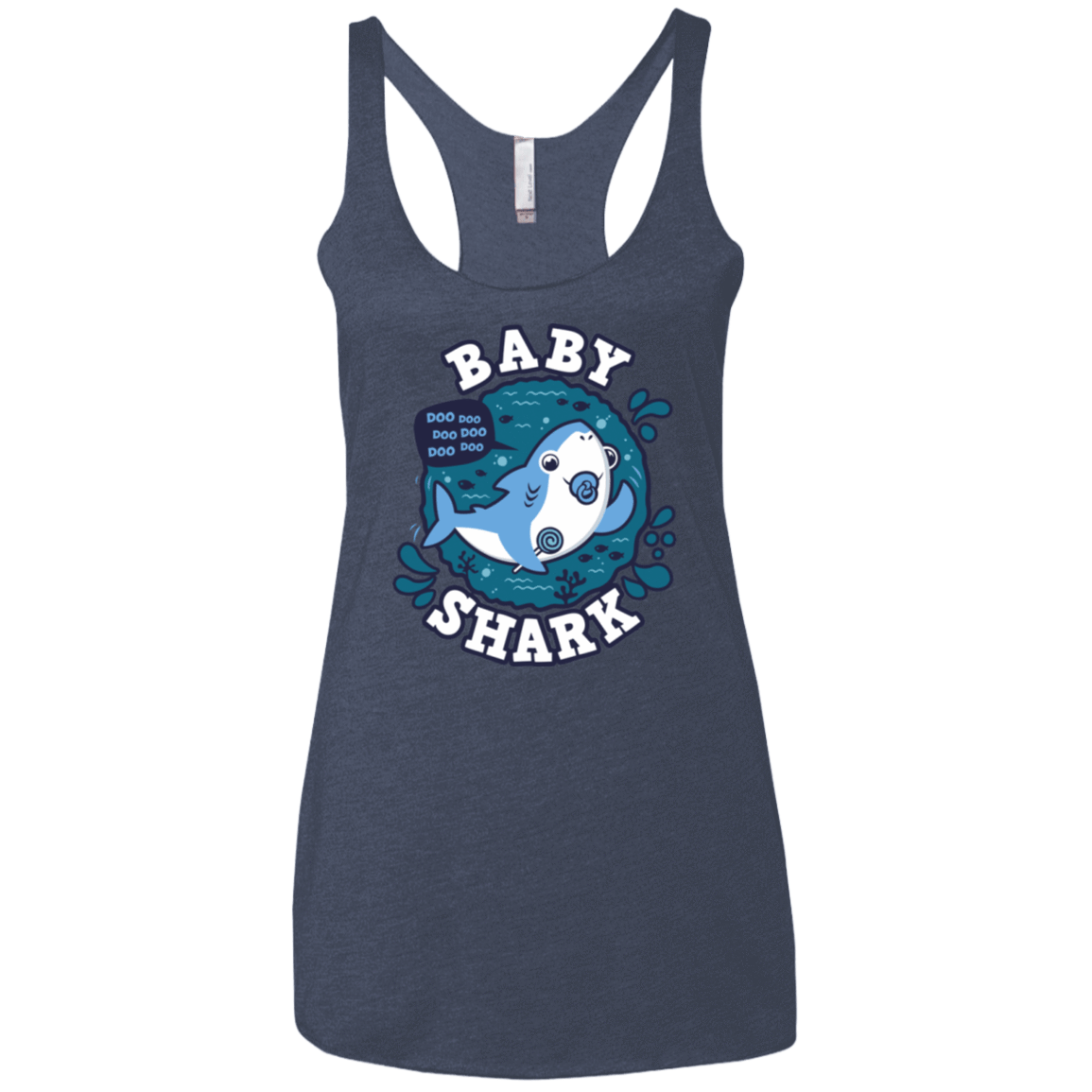 T-Shirts Vintage Navy / X-Small Shark Family trazo - Baby Boy chupete Women's Triblend Racerback Tank