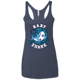 T-Shirts Vintage Navy / X-Small Shark Family trazo - Baby Boy chupete Women's Triblend Racerback Tank