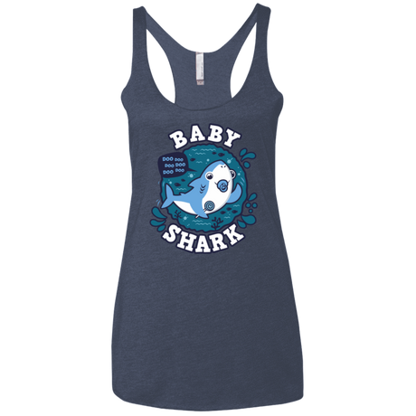 T-Shirts Vintage Navy / X-Small Shark Family trazo - Baby Boy chupete Women's Triblend Racerback Tank