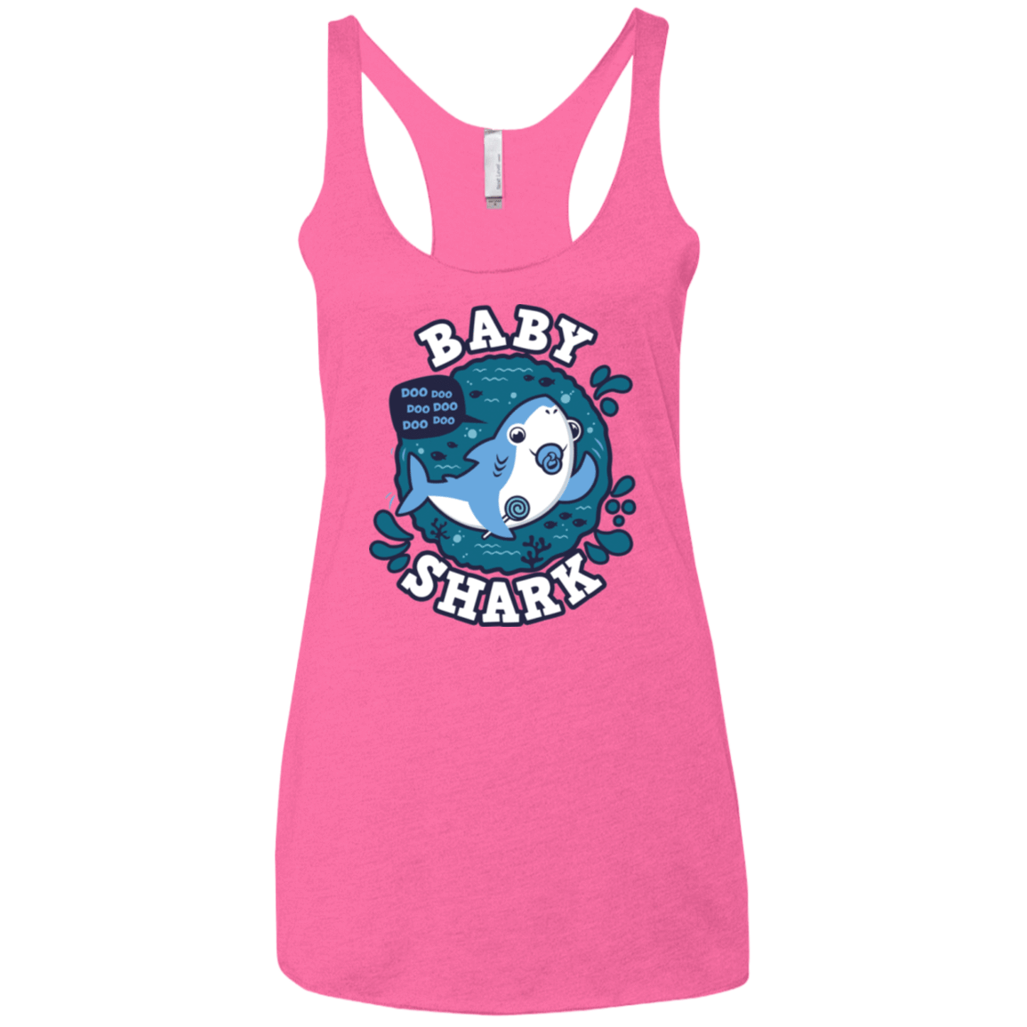 T-Shirts Vintage Pink / X-Small Shark Family trazo - Baby Boy chupete Women's Triblend Racerback Tank