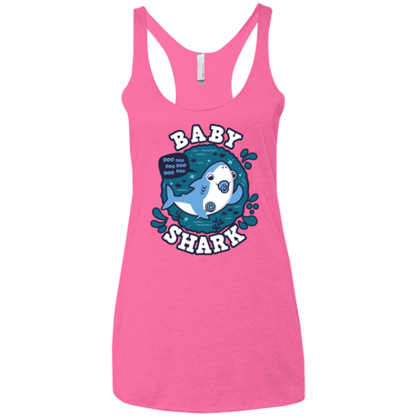 T-Shirts Vintage Pink / X-Small Shark Family trazo - Baby Boy chupete Women's Triblend Racerback Tank
