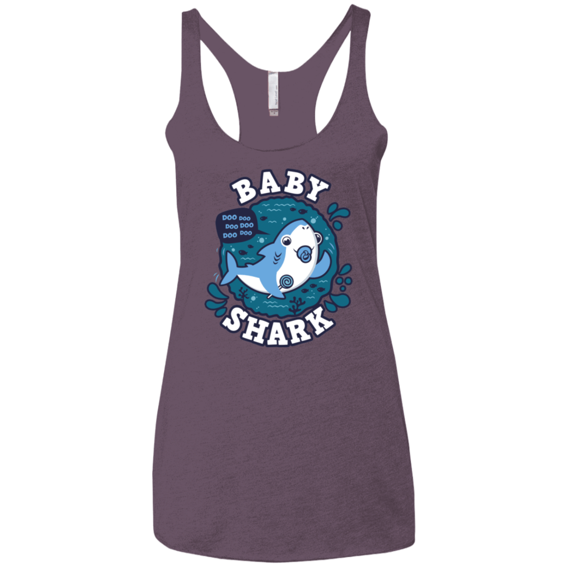 T-Shirts Vintage Purple / X-Small Shark Family trazo - Baby Boy chupete Women's Triblend Racerback Tank