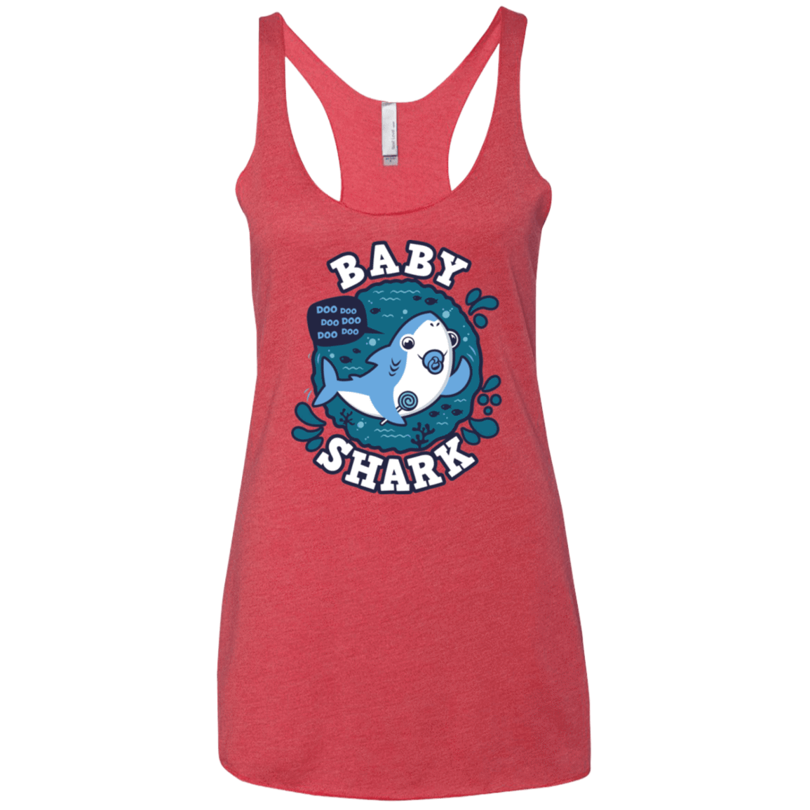T-Shirts Vintage Red / X-Small Shark Family trazo - Baby Boy chupete Women's Triblend Racerback Tank